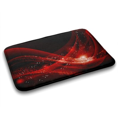 Tapis de salle de bain Abstraction rouge