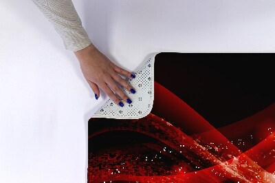 Tapis de salle de bain Abstraction rouge