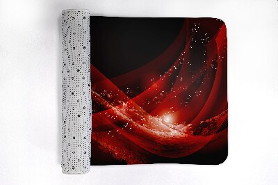 Tapis de salle de bain Abstraction rouge