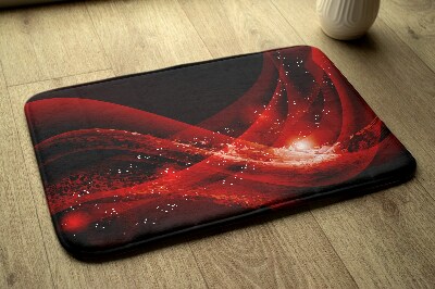 Tapis de salle de bain Abstraction rouge