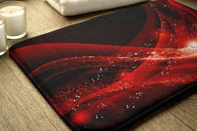 Tapis de salle de bain Abstraction rouge