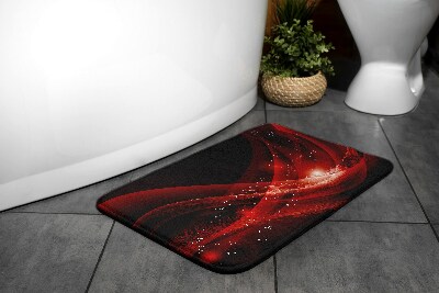 Tapis de salle de bain Abstraction rouge