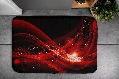 Tapis de salle de bain Abstraction rouge