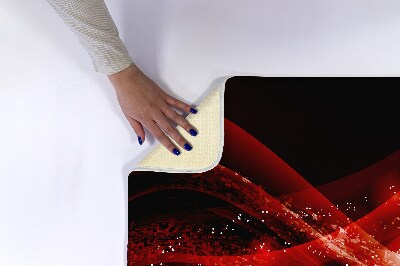 Tapis de salle de bain Abstraction rouge