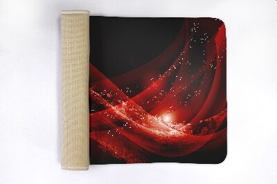 Tapis de salle de bain Abstraction rouge