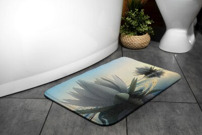Tapis de bain Fleurs nénuphars