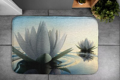 Tapis de bain Fleurs nénuphars