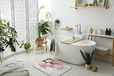Tapis bain Fleurs œillets