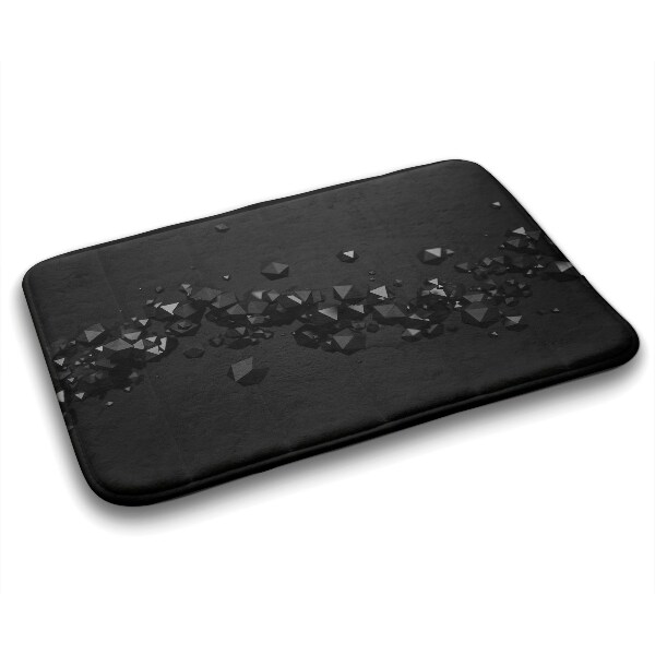 Tapis de salle de bain Abstraction géométrique noire