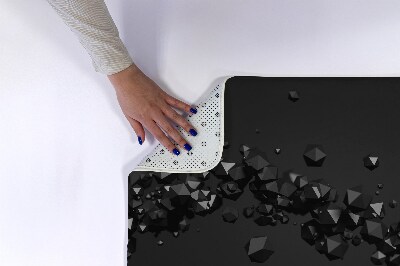 Tapis de salle de bain Abstraction géométrique noire