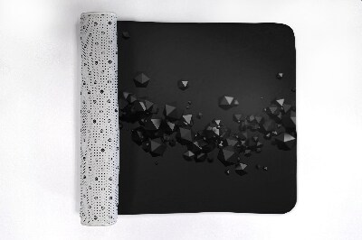 Tapis de salle de bain Abstraction géométrique noire