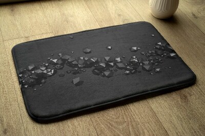 Tapis de salle de bain Abstraction géométrique noire