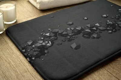 Tapis de salle de bain Abstraction géométrique noire