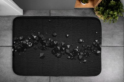 Tapis de salle de bain Abstraction géométrique noire