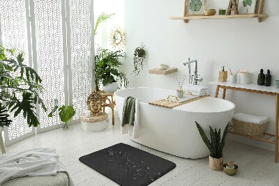 Tapis de salle de bain Abstraction géométrique noire