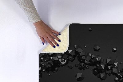 Tapis de salle de bain Abstraction géométrique noire
