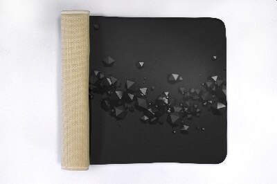 Tapis de salle de bain Abstraction géométrique noire