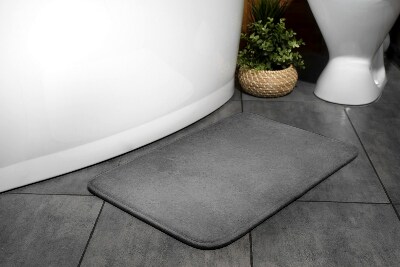 Tapis salle de bain Béton gris