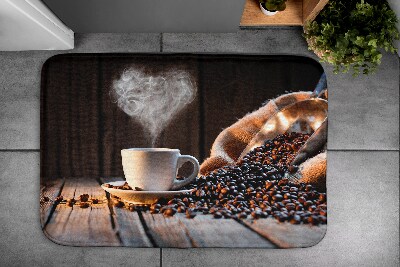 Tapis de salle de bain Coeur de café