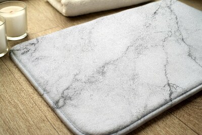 Tapis salle de bain Marbre blanc
