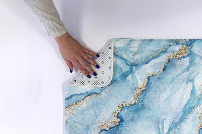Tapis de bain Marbre bleu