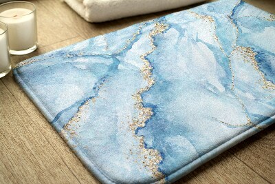 Tapis de bain Marbre bleu