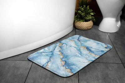 Tapis de bain Marbre bleu