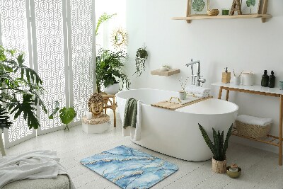 Tapis de bain Marbre bleu