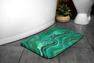 Tapis salle de bain Marbre turquoise
