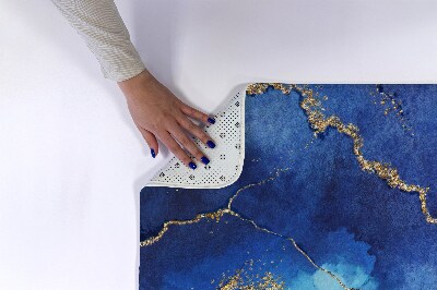 Tapis de salle de bain Marbre bleu