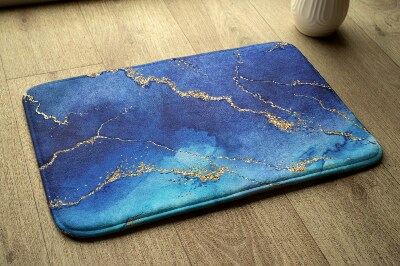 Tapis de salle de bain Marbre bleu