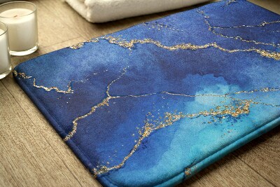 Tapis de salle de bain Marbre bleu