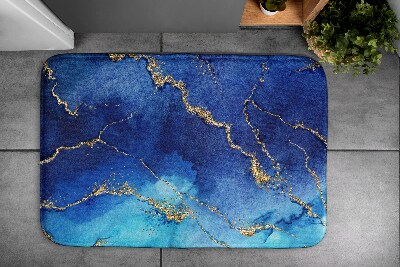 Tapis de salle de bain Marbre bleu