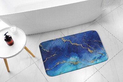 Tapis de salle de bain Marbre bleu