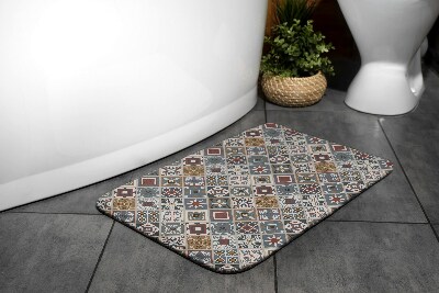 Tapis salle de bain Motifs géométriques