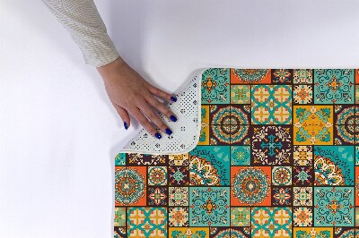 Tapis de salle de bain Motifs géométriques colorés