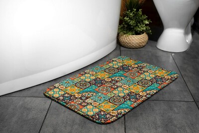 Tapis de salle de bain Motifs géométriques colorés