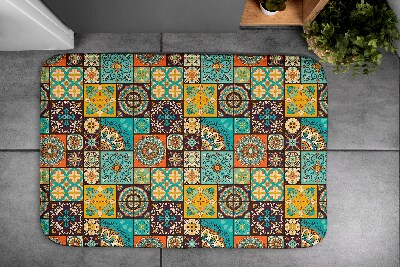 Tapis de salle de bain Motifs géométriques colorés