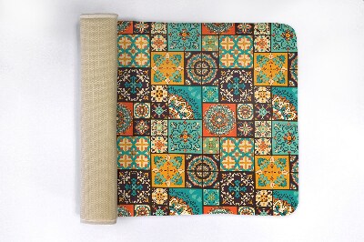 Tapis de salle de bain Motifs géométriques colorés