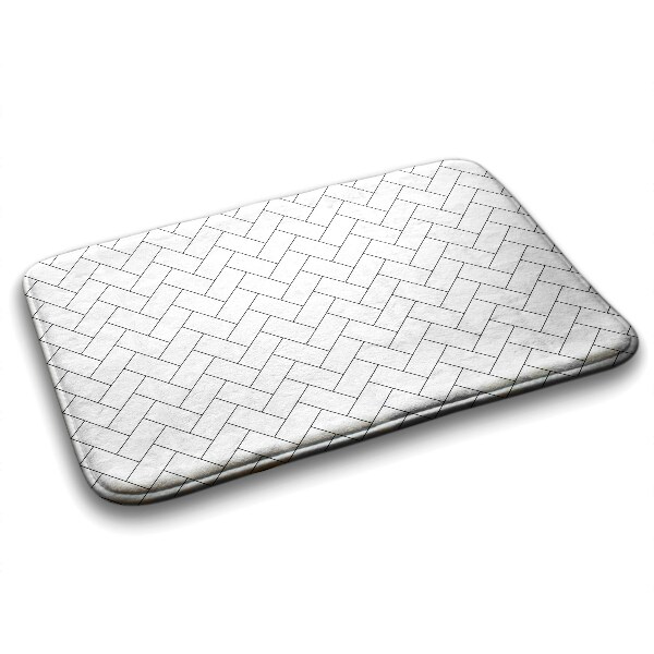 Tapis salle de bain Motif de rectangles
