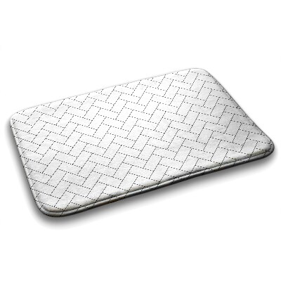 Tapis salle de bain Motif de rectangles