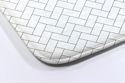 Tapis salle de bain Motif de rectangles