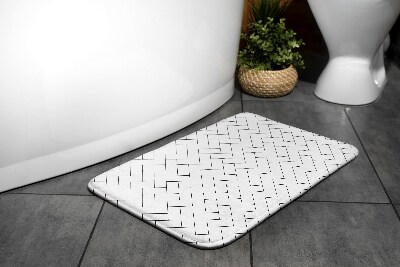 Tapis salle de bain Motif de rectangles