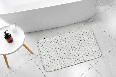 Tapis salle de bain Motif de rectangles