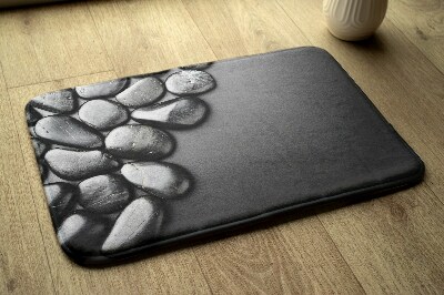 Tapis bain Pierres noires