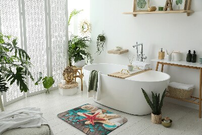 Tapis salle de bain Coquillages d'étoiles de mer