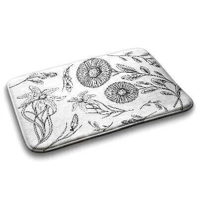 Tapis salle de bain Motif de fleurs
