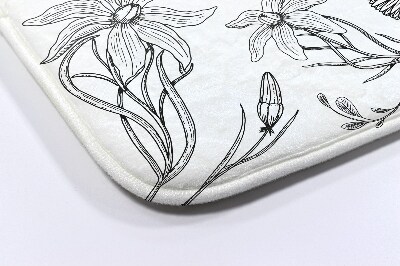 Tapis salle de bain Motif de fleurs