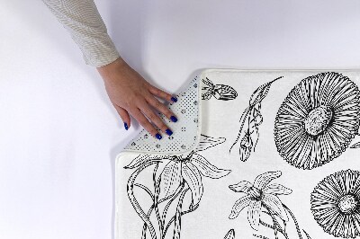 Tapis salle de bain Motif de fleurs