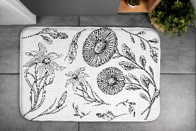 Tapis salle de bain Motif de fleurs